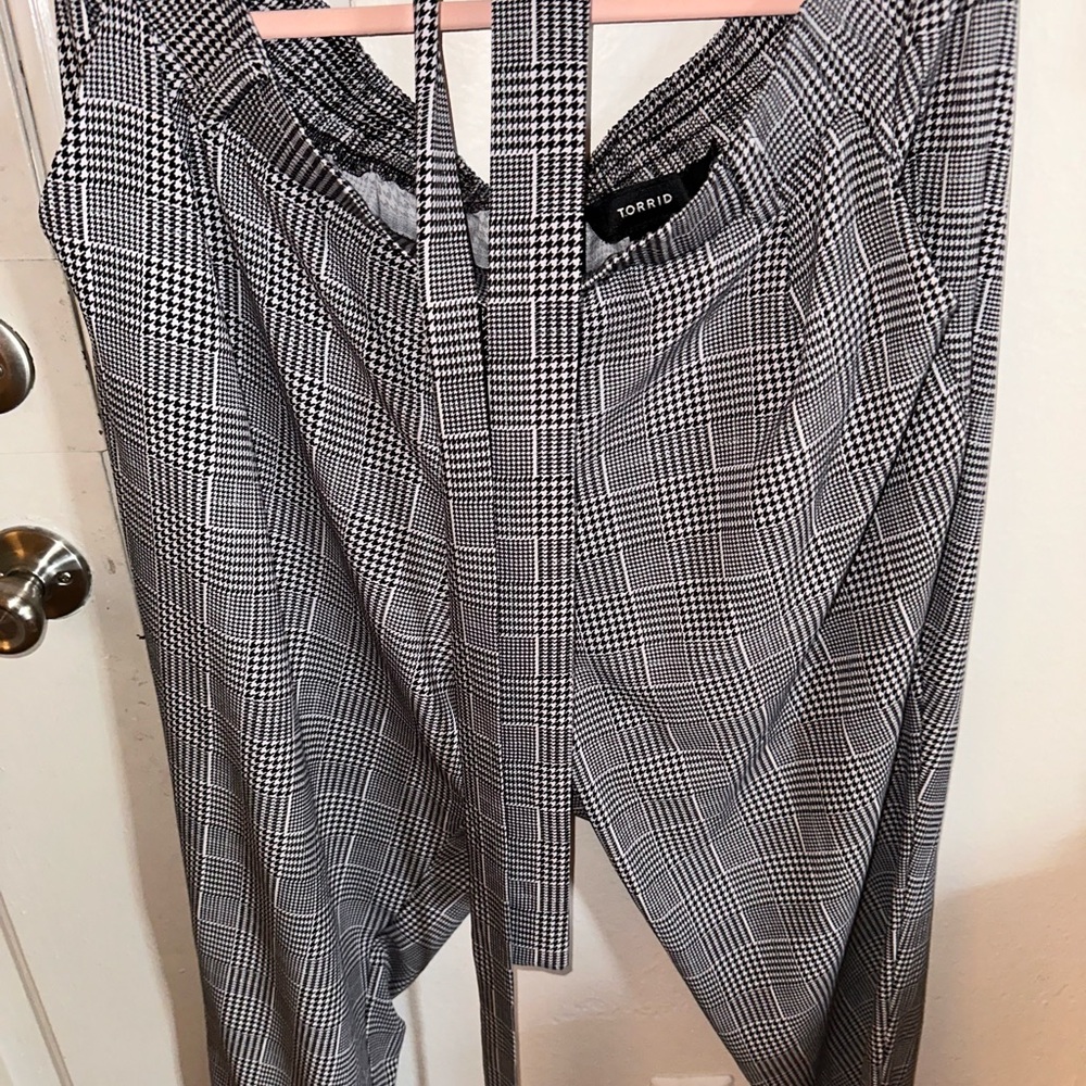 Cuffed wide leg pants